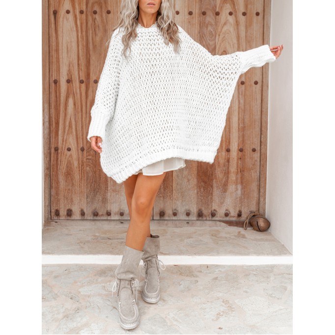 Knit crew neck sweater