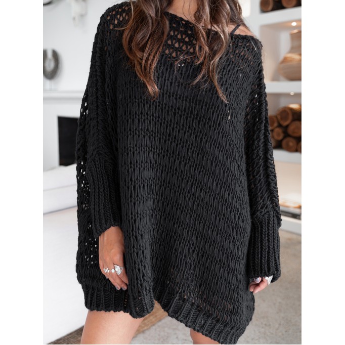 Hollow knit sweater