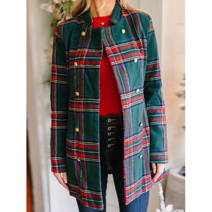 Green Plaid Coat