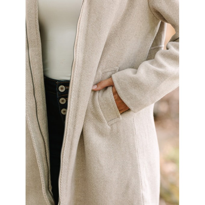 Brown Herringbone Coat