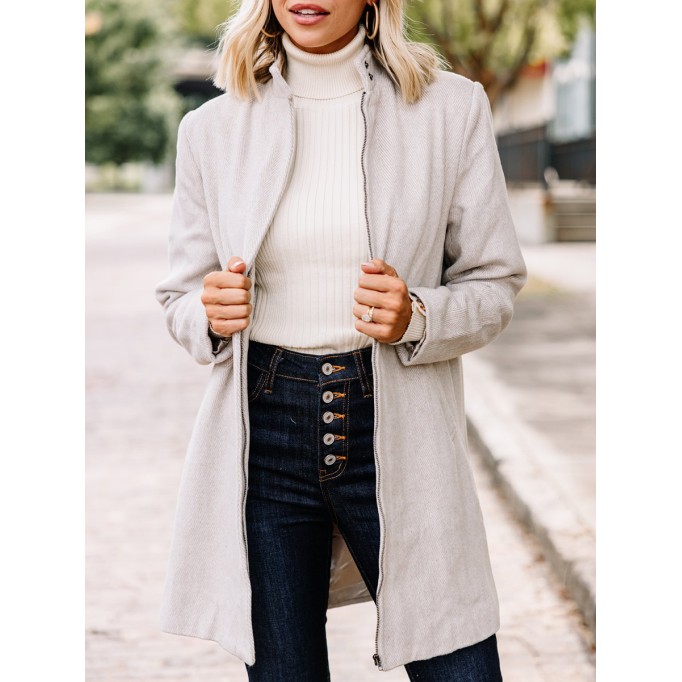 Brown Herringbone Coat