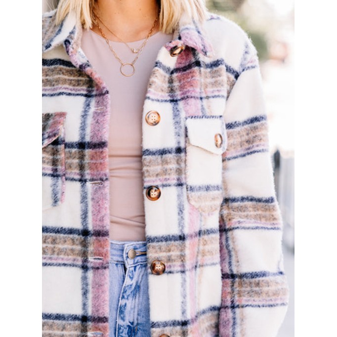 Pink Plaid Shacket