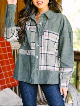 Green Plaid Shacket