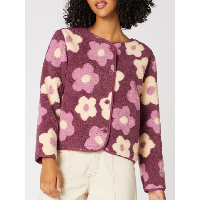 Floral Print Pink Jacket