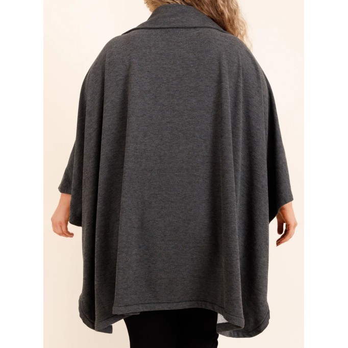 Dark gray loose fitting jacket