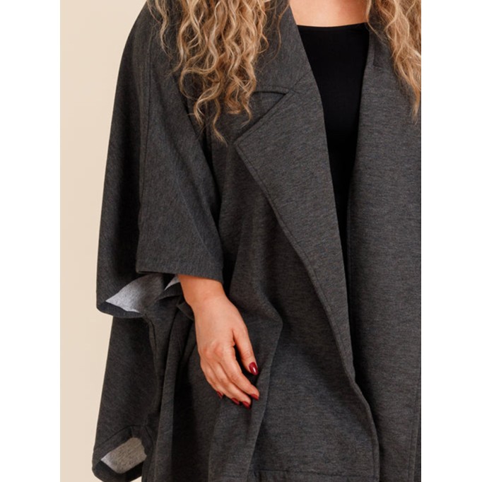 Dark gray loose fitting jacket