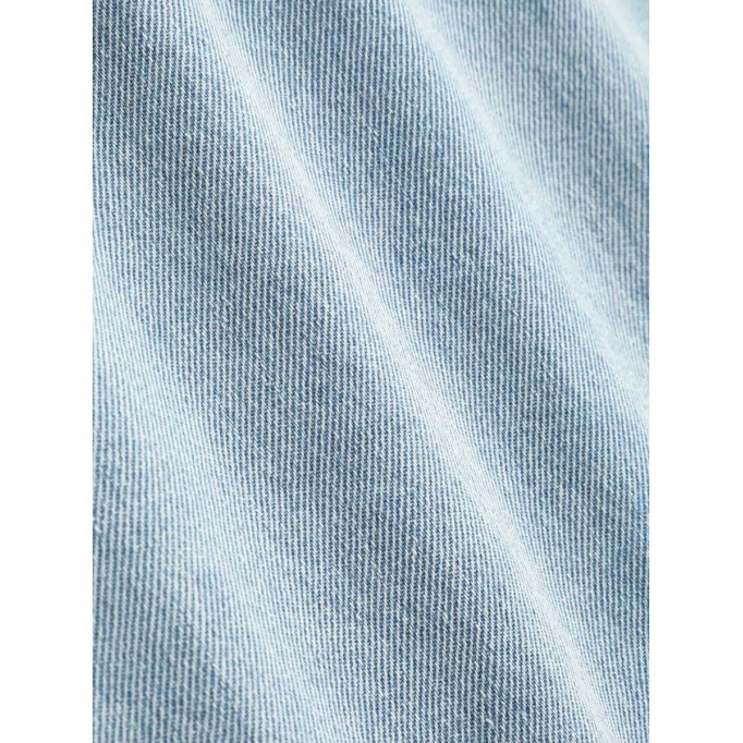 Denim High Waist Solid Tie Front Wide Leg