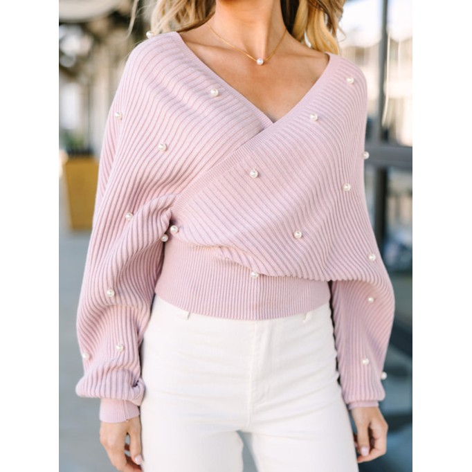 Blush Pink Embellished Sweater