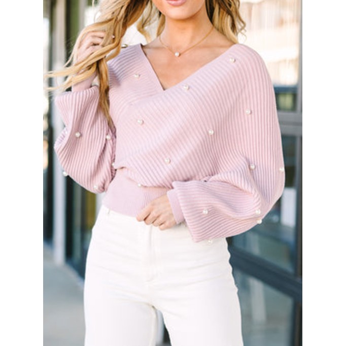 Blush Pink Embellished Sweater