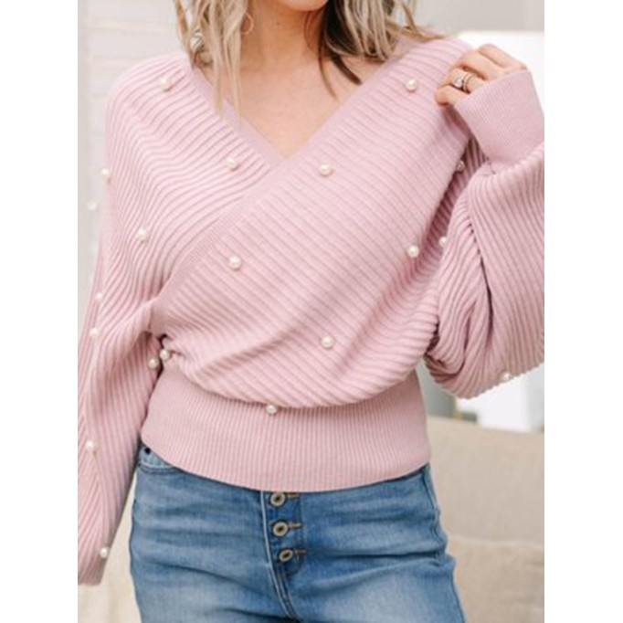 Blush Pink Embellished Sweater