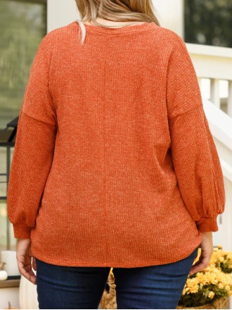 Drawstring design loose knit sweater