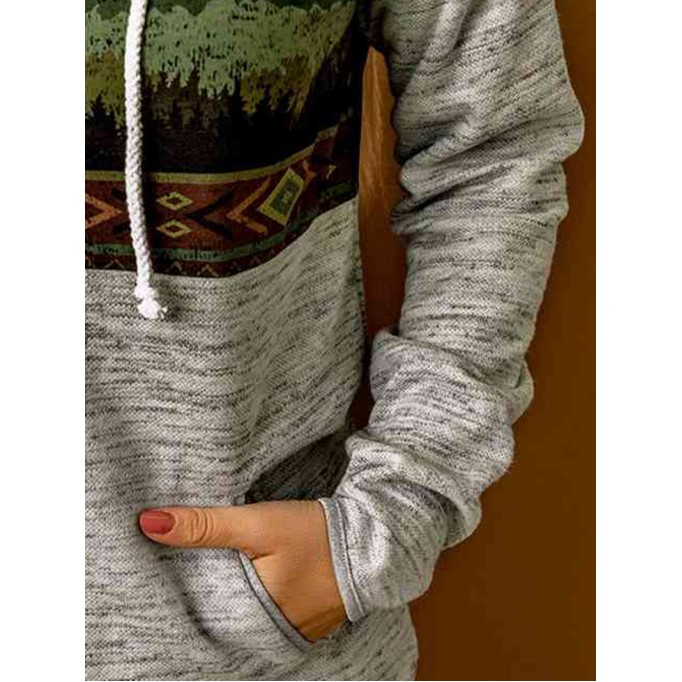 Drawstring Dropped Shoulder Hoodie with Pockets