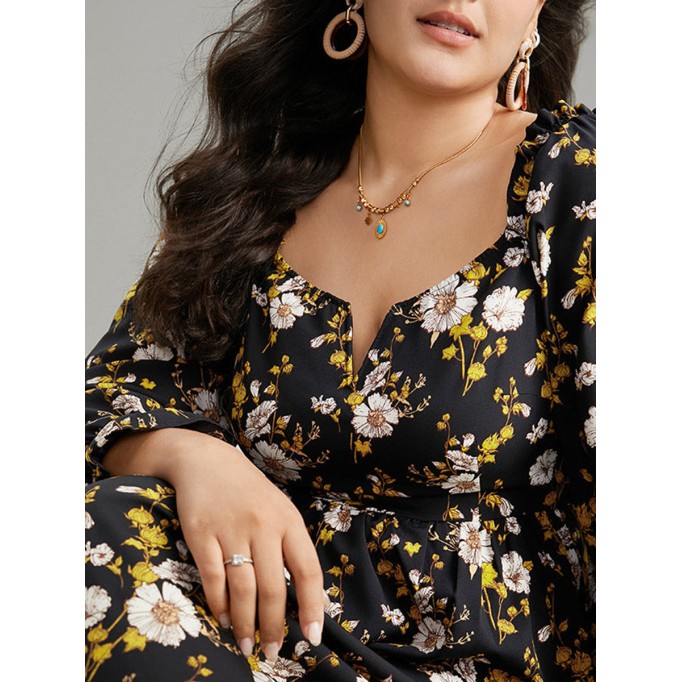 Elegant premium waist slimming dress with pockets