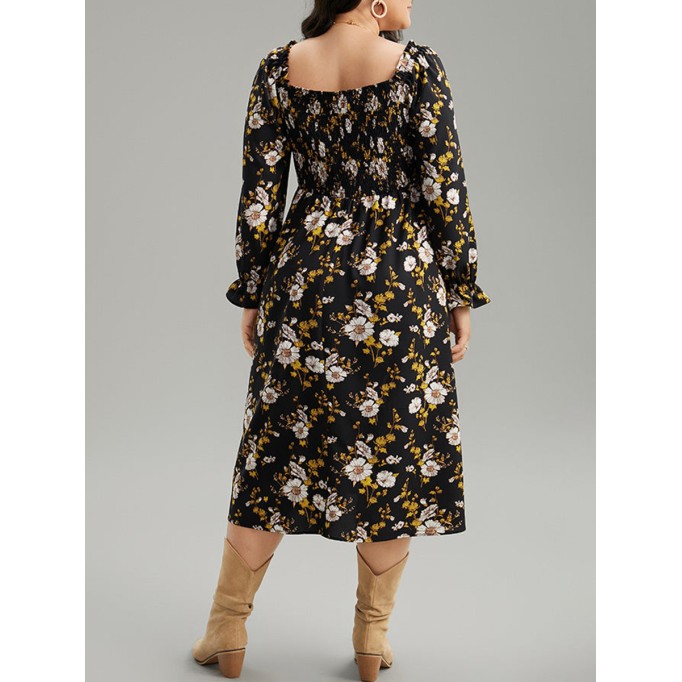 Elegant premium waist slimming dress with pockets