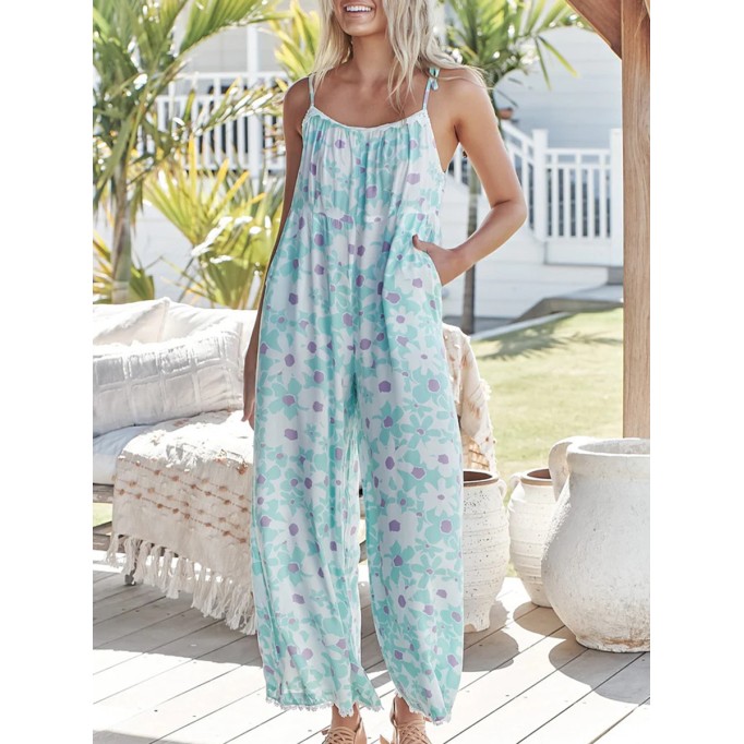 Floral camisole jumpsuit