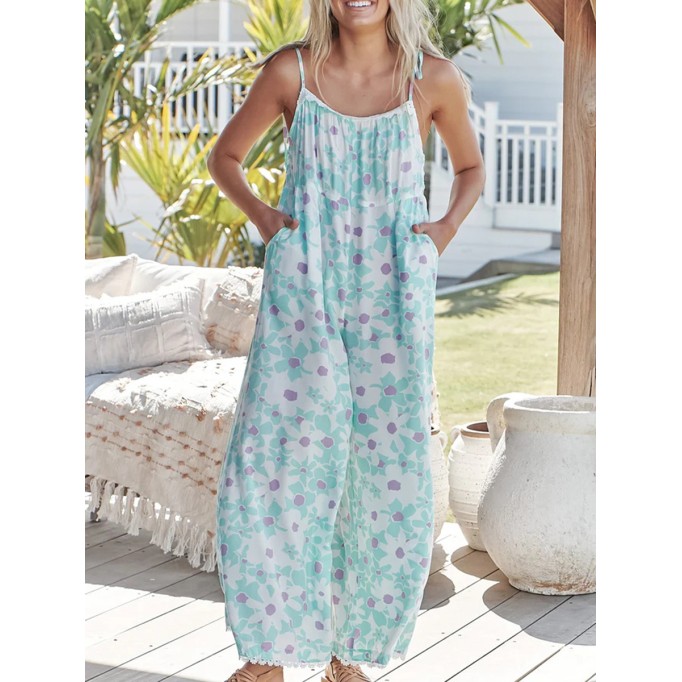 Floral camisole jumpsuit