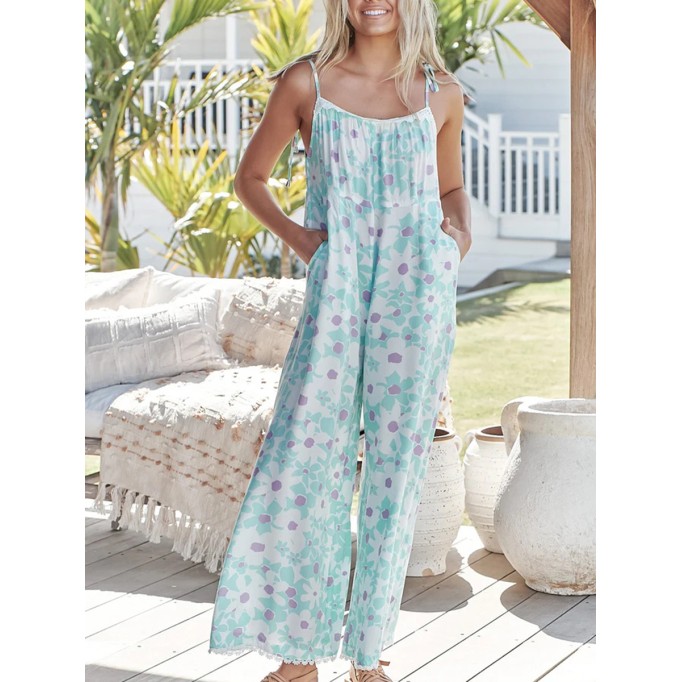 Floral camisole jumpsuit