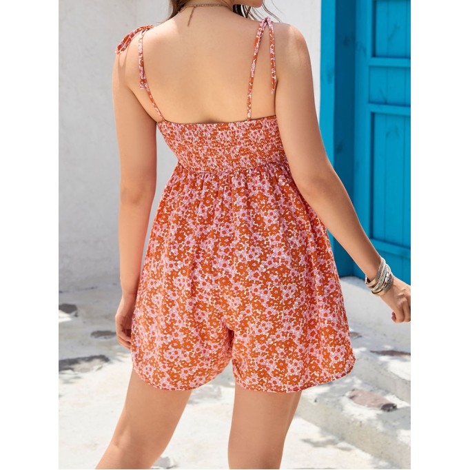 Fragmented casual jumpsuit shorts
