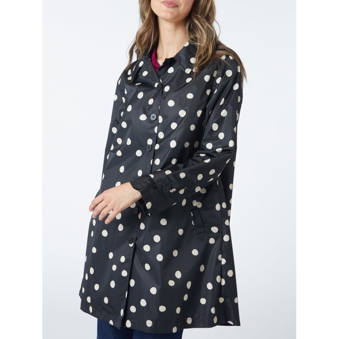 Spot Collared Raincoat