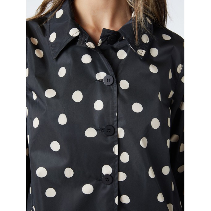Spot Collared Raincoat