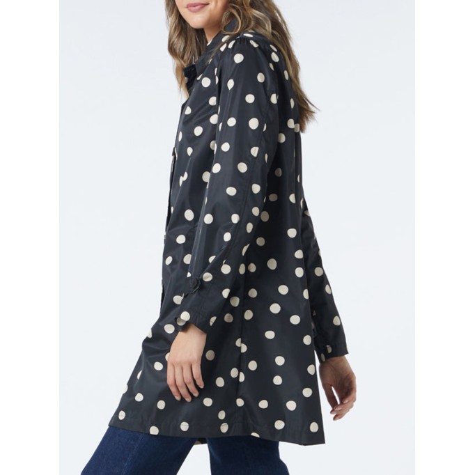 Spot Collared Raincoat