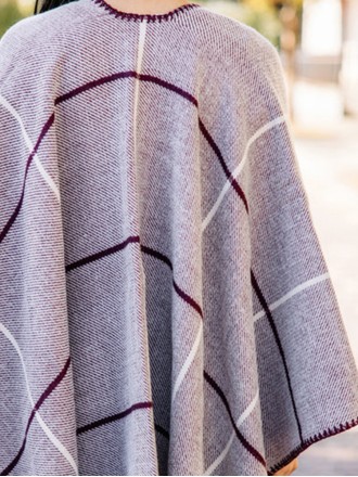 Red Plaid Poncho
