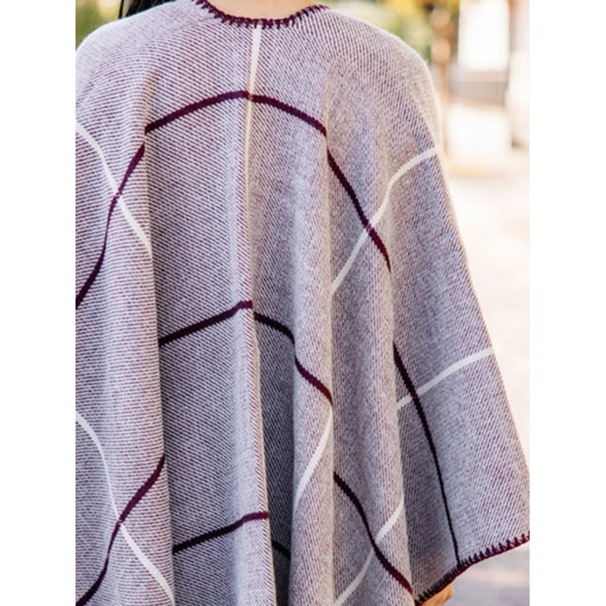 Red Plaid Poncho