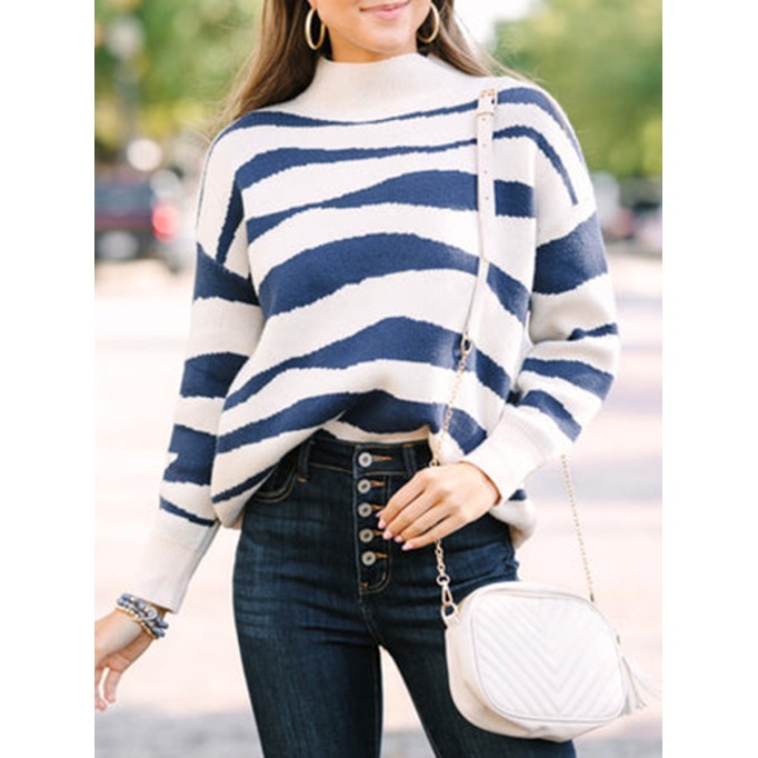 cream white and blue striped sweater you love