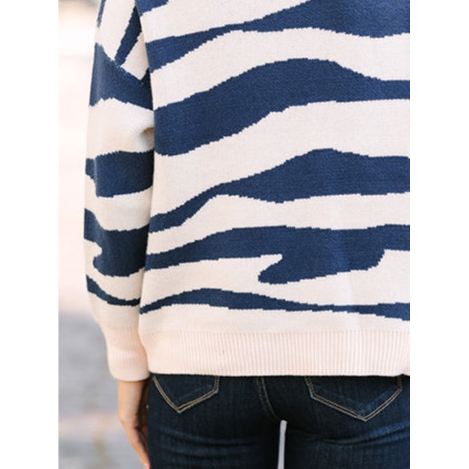 cream white and blue striped sweater you love