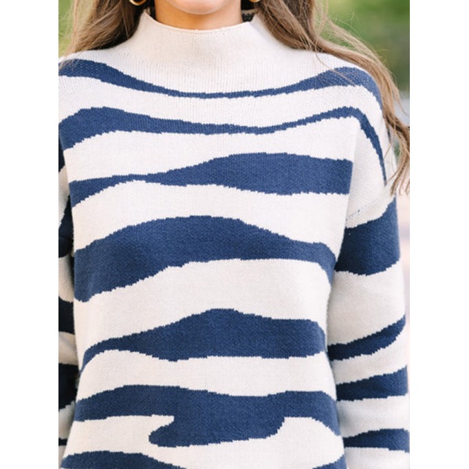 cream white and blue striped sweater you love