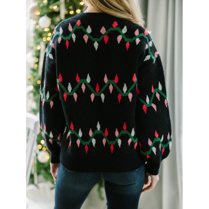 Holiday Christmas Lights Sweater