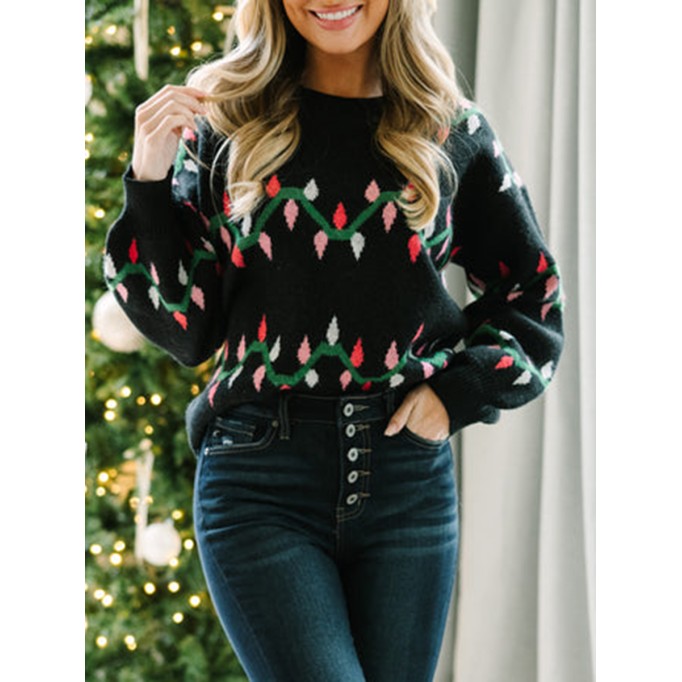 Holiday Christmas Lights Sweater