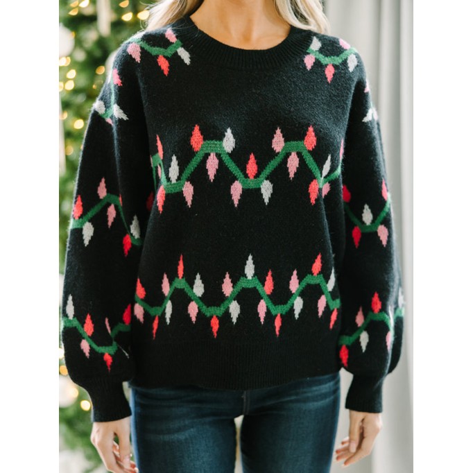 Holiday Christmas Lights Sweater