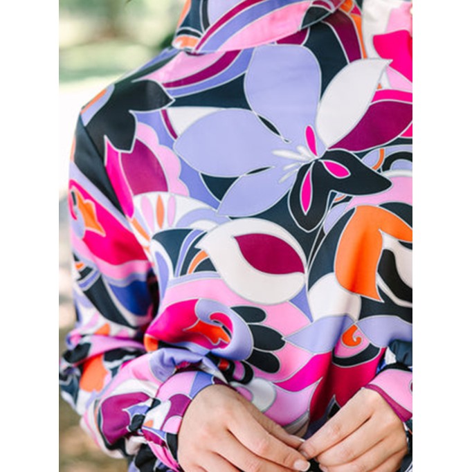 Hot Pink Abstract Blouse