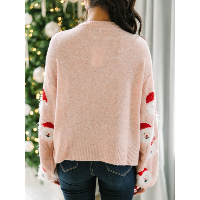 Blush Pink Santa Sweater