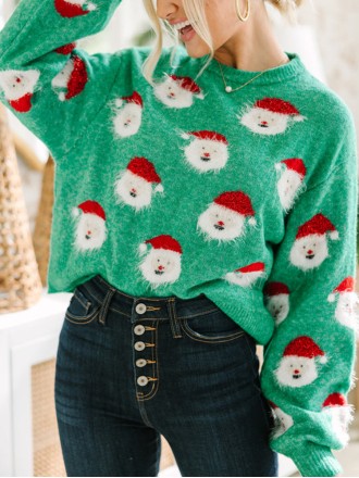 Green Santa Sweater