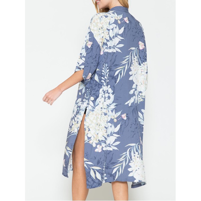 Botanical Print Split Cover Up