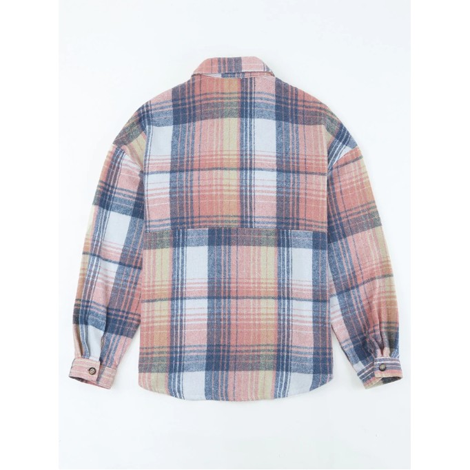 Ladies classic simple plaid coat