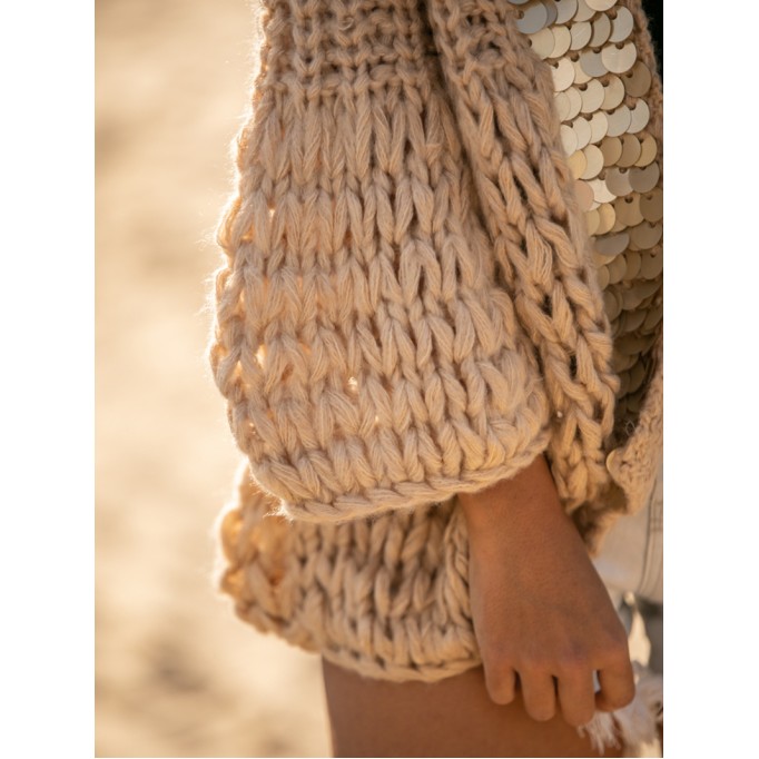 large sequins Knitted cardigan