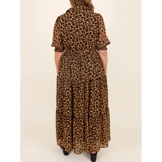 Leopard patterned long dress