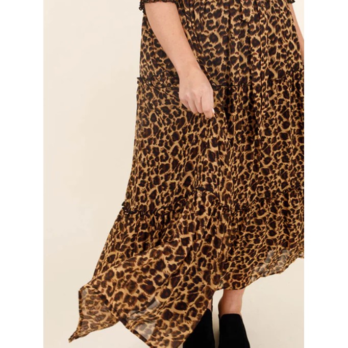 Leopard patterned long dress