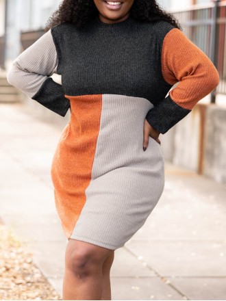 Multi color patchwork contrasting dress