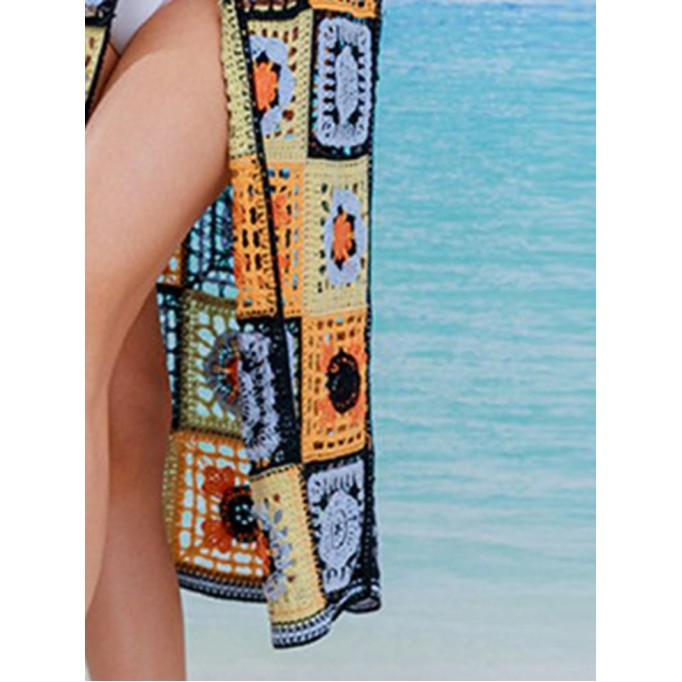 Open Front Sleeveless Cover Up