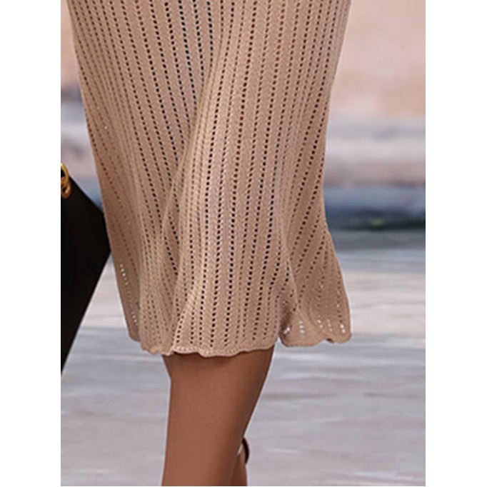 Openwork Johnny Collar Cover Up Dress