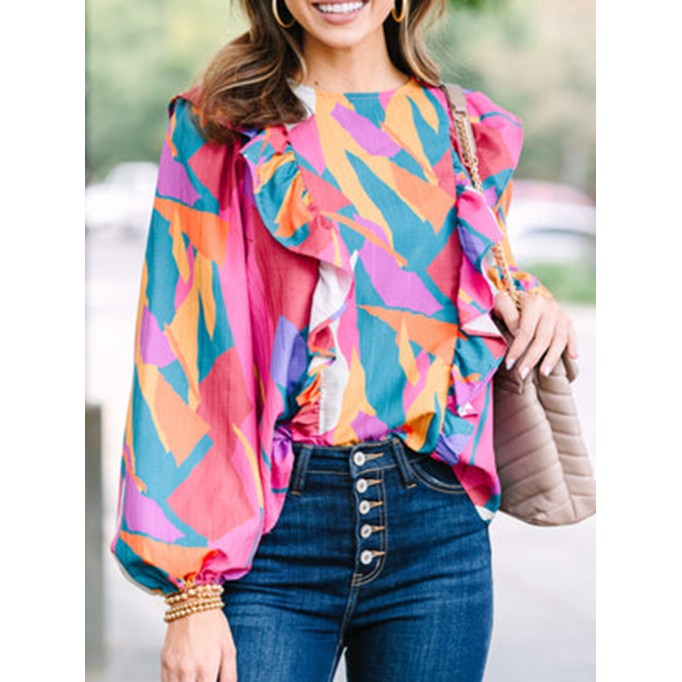 Pink Abstract Blouse