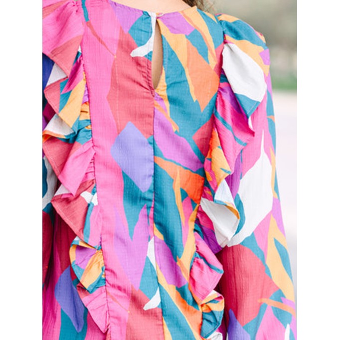 Pink Abstract Blouse