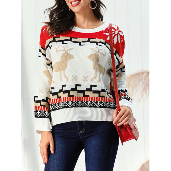 Reindeer Round Neck Sweater