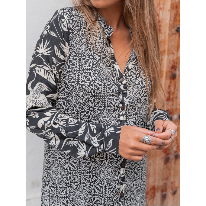 Round neck printed shirt