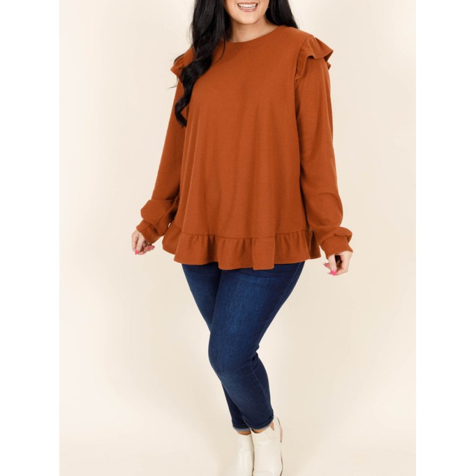 Ruffled Loose Sweater
