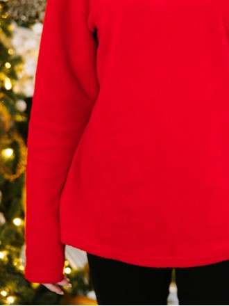 Red Mock Neck Sweater